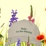 This is a personalized cap, with Smile, I am Eco-Friendly.  It links to more caps.