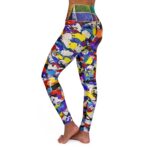 High-Waisted Yoga Leggings with Abstract Artsy Design which links to more comfy apparel products.