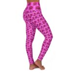 Fun Abstract Dahlia Flower High-Waisted Yoga Leggings which link to more comfortable cozy apparel products.